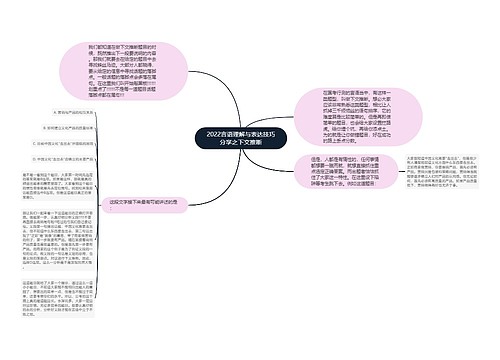 2022言语理解与表达技巧分享之下文推断