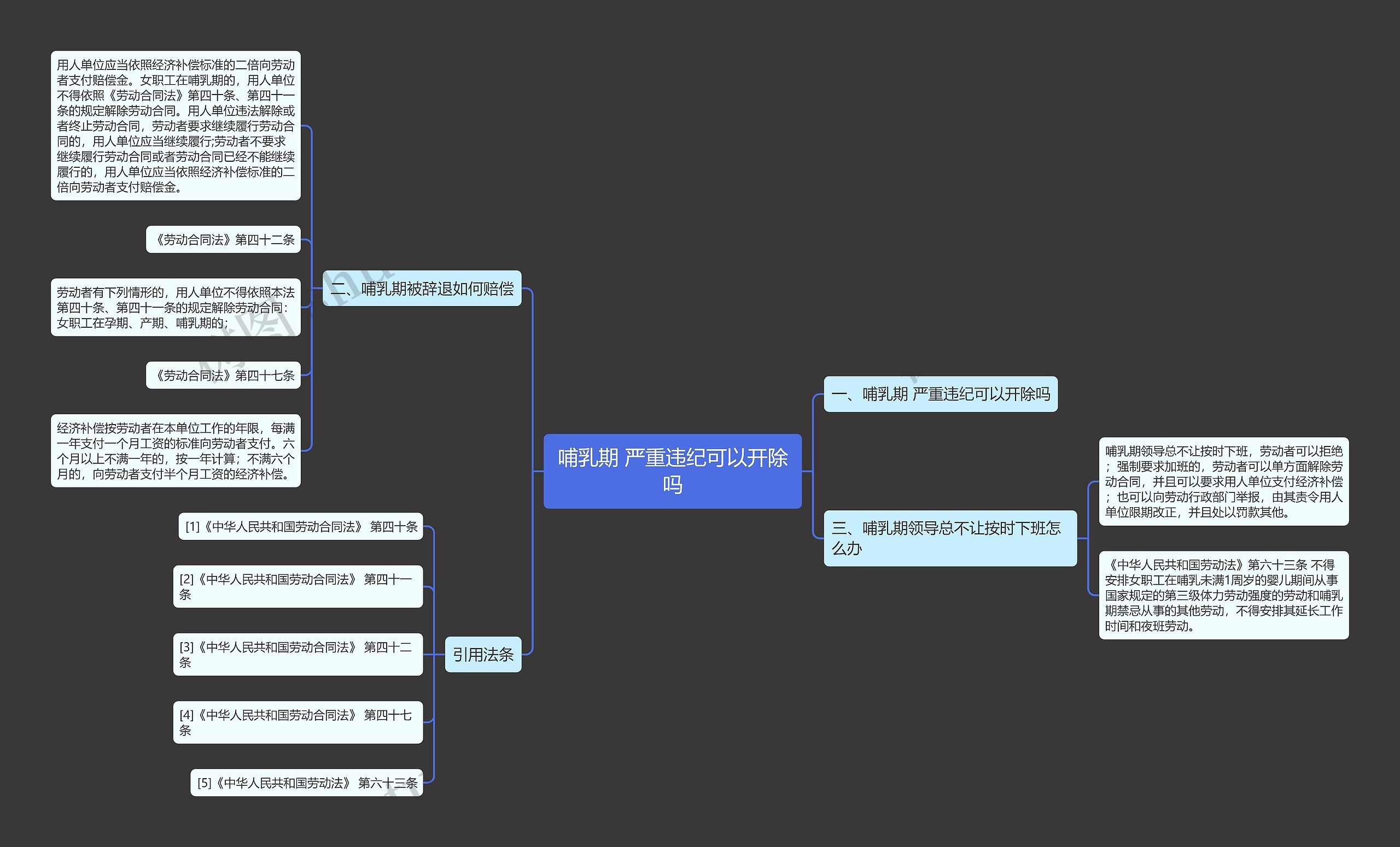 哺乳期 严重违纪可以开除吗思维导图