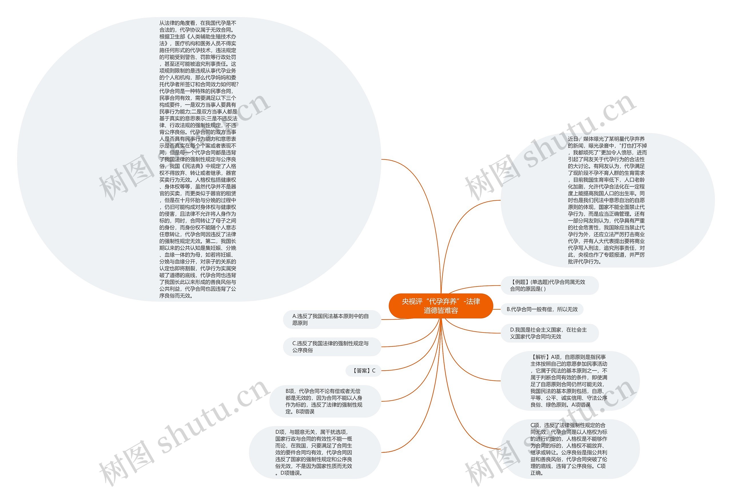 央视评“代孕弃养”-法律道德皆难容思维导图