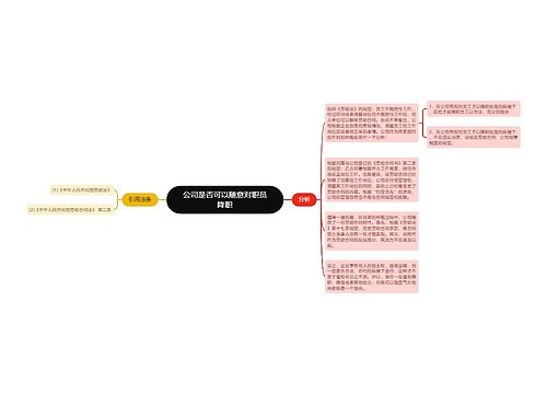 公司是否可以随意对职员降职