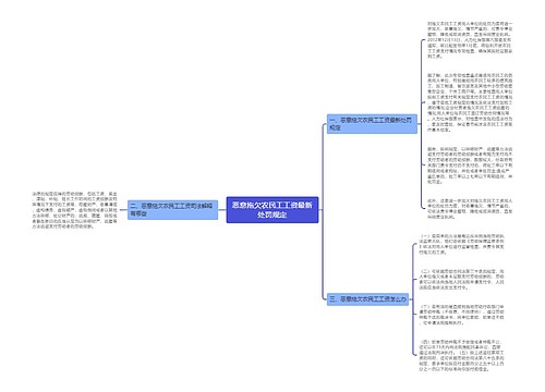 恶意拖欠农民工工资最新处罚规定