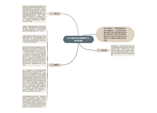 2022国考申论答题技巧之解决问题