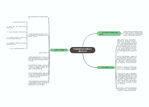 劳动仲裁劳动关系事实与理由怎么写