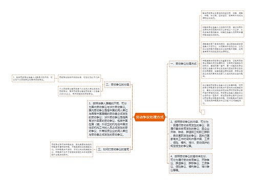 劳动争议处理方式