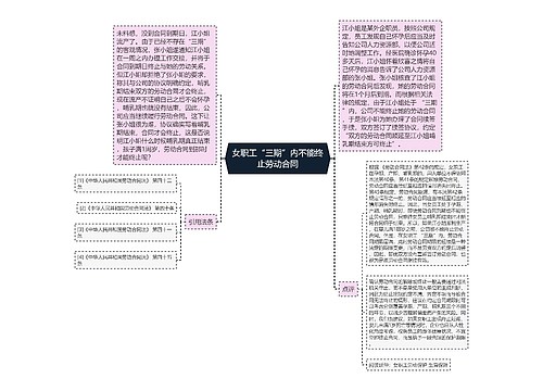 女职工“三期”内不能终止劳动合同