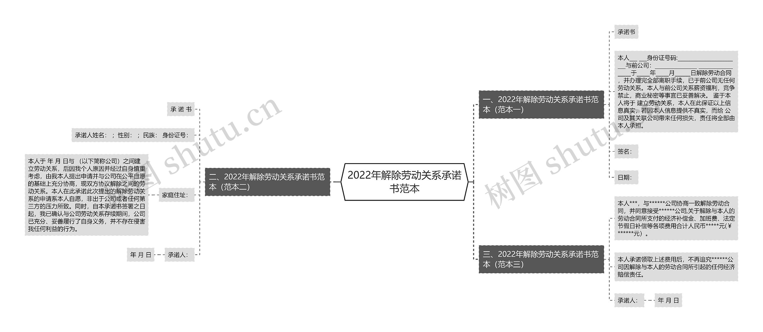 2022年解除劳动关系承诺书范本