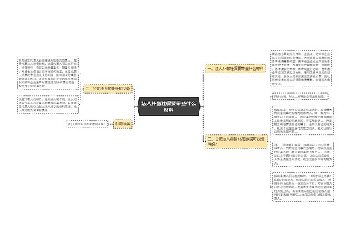 法人补缴社保要带些什么材料