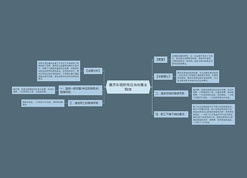 雇员车祸致残应当由雇主赔偿