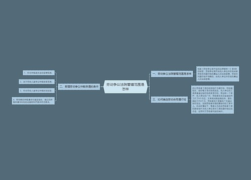 劳动争议法院管辖范围是怎样