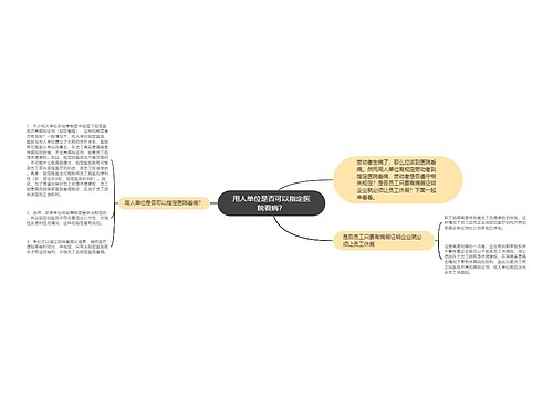 用人单位是否可以指定医院看病？