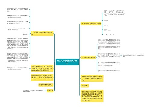 劳动关系证明的格式及范文