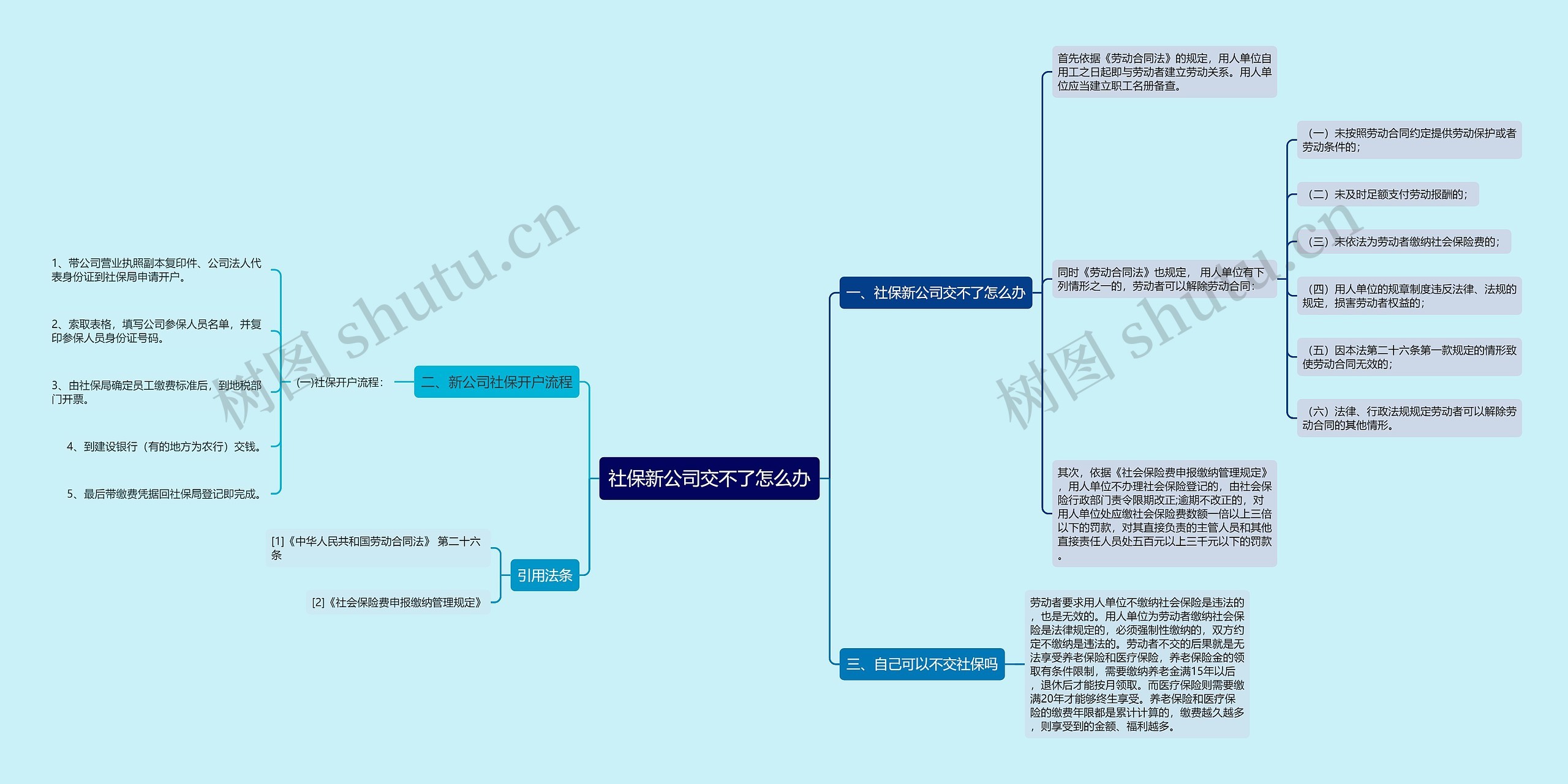 社保新公司交不了怎么办思维导图