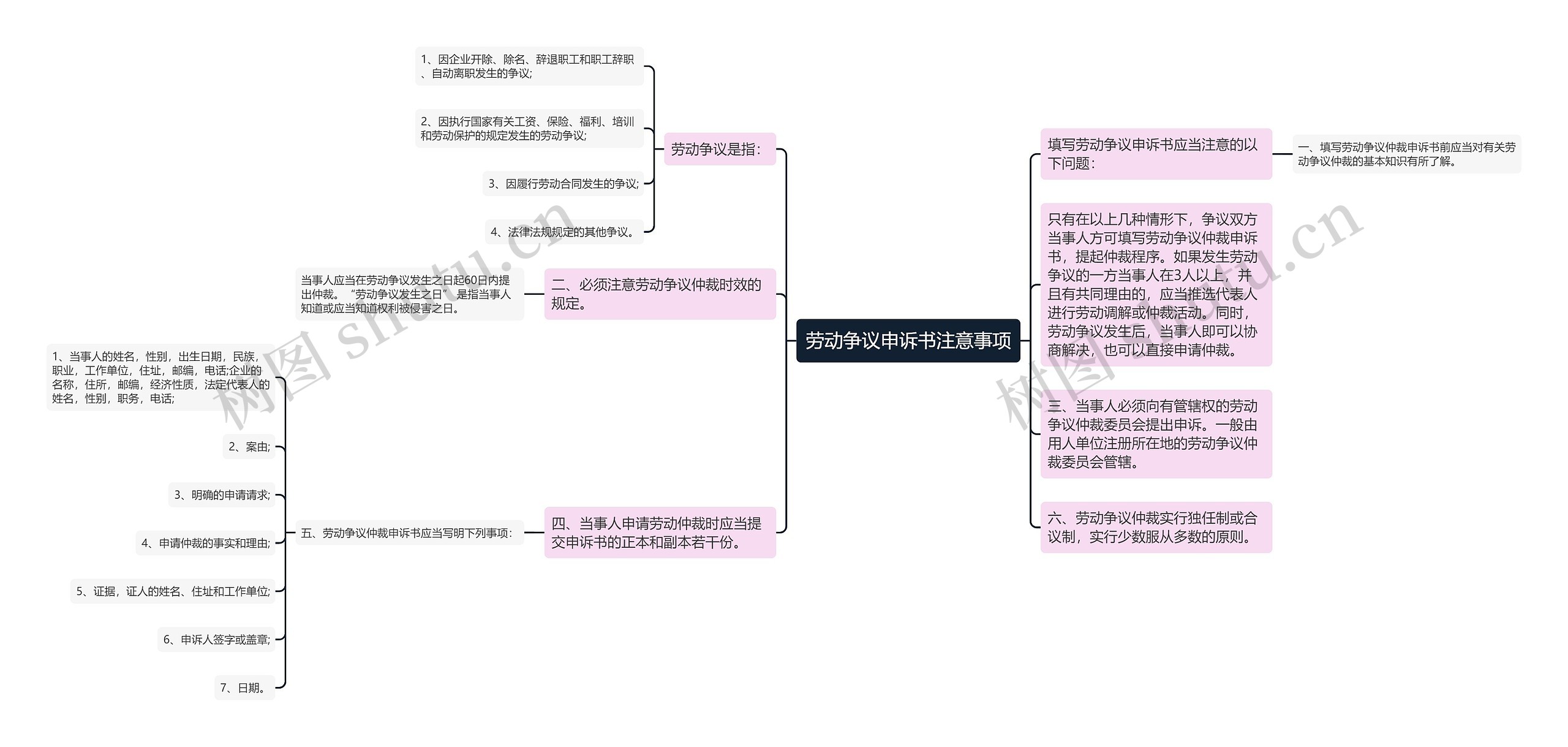 劳动争议申诉书注意事项