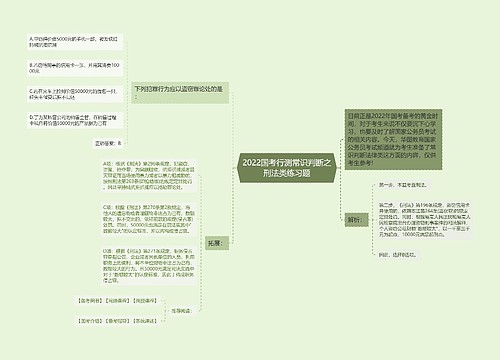 2022国考行测常识判断之刑法类练习题