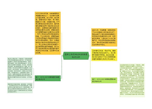 国家公务员考试判断推理考点分析