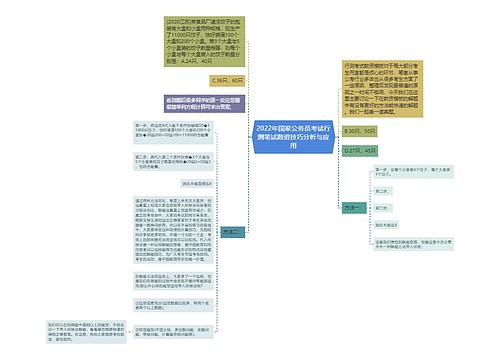 2022年国家公务员考试行测笔试数资技巧分析与应用