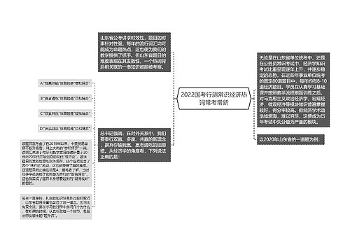 2022国考行测常识经济热词常考常新