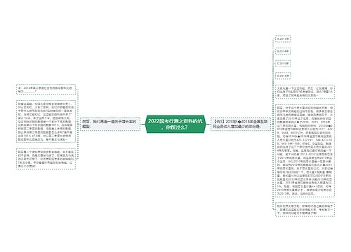 2022国考行测之资料的坑，你踩过么？