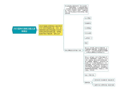 2022国考行测练习题之逻辑填空