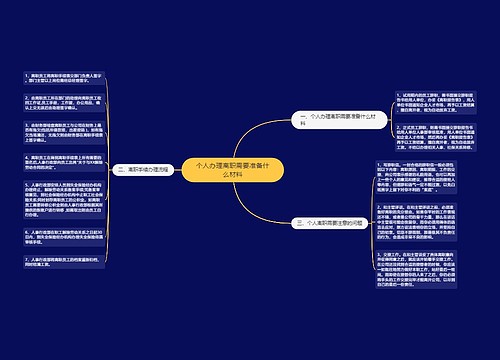 个人办理离职需要准备什么材料