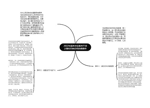 2022年国考申论备考干货之强化归纳总结的微操作