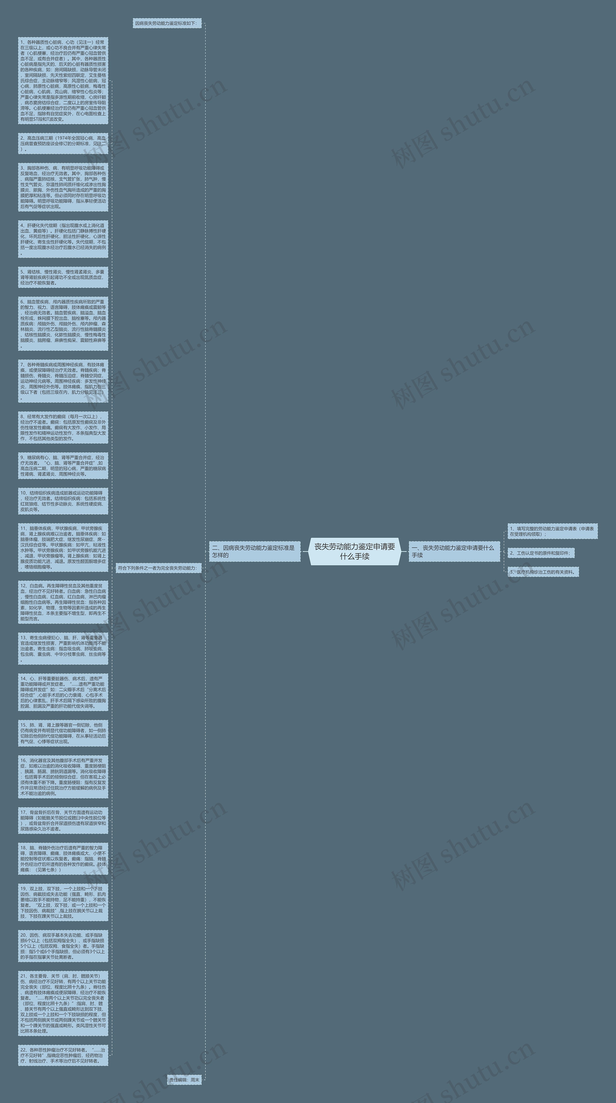 丧失劳动能力鉴定申请要什么手续思维导图