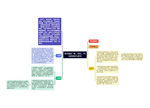 每日面试一练：90后、95后的责任与担当