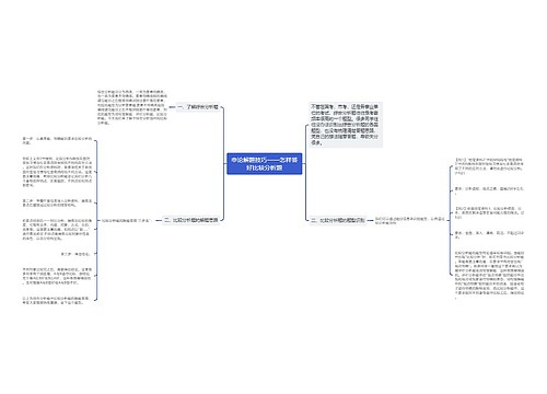 申论解题技巧——怎样答好比较分析题