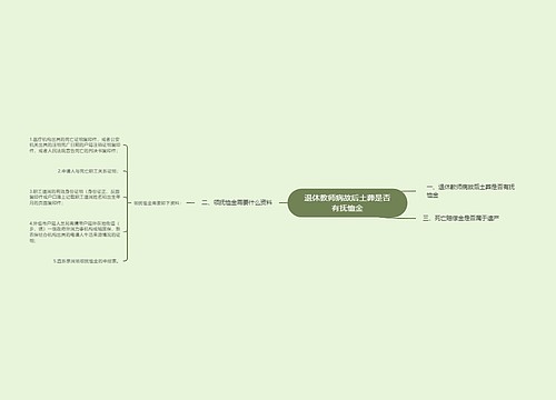 退休教师病故后土葬是否有抚恤金