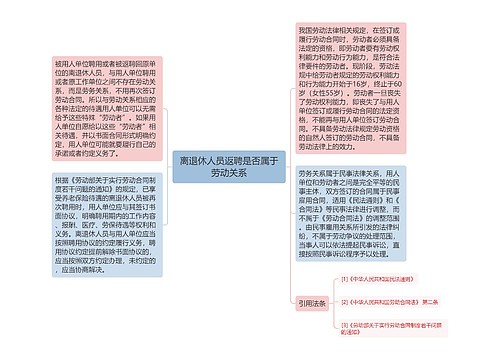 离退休人员返聘是否属于劳动关系