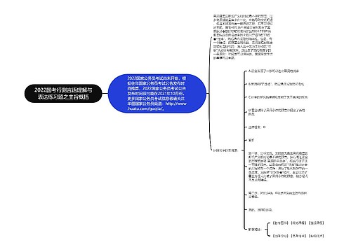 2022国考行测言语理解与表达练习题之主旨概括