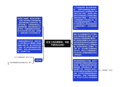 发生工伤后要赔偿，老板不管怎么办呢?