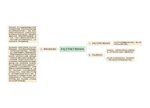 外包工不做了要赔偿吗