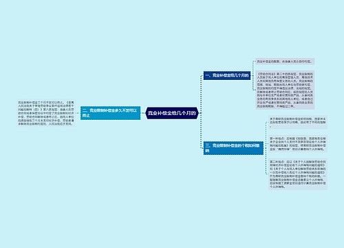 竞业补偿金给几个月的