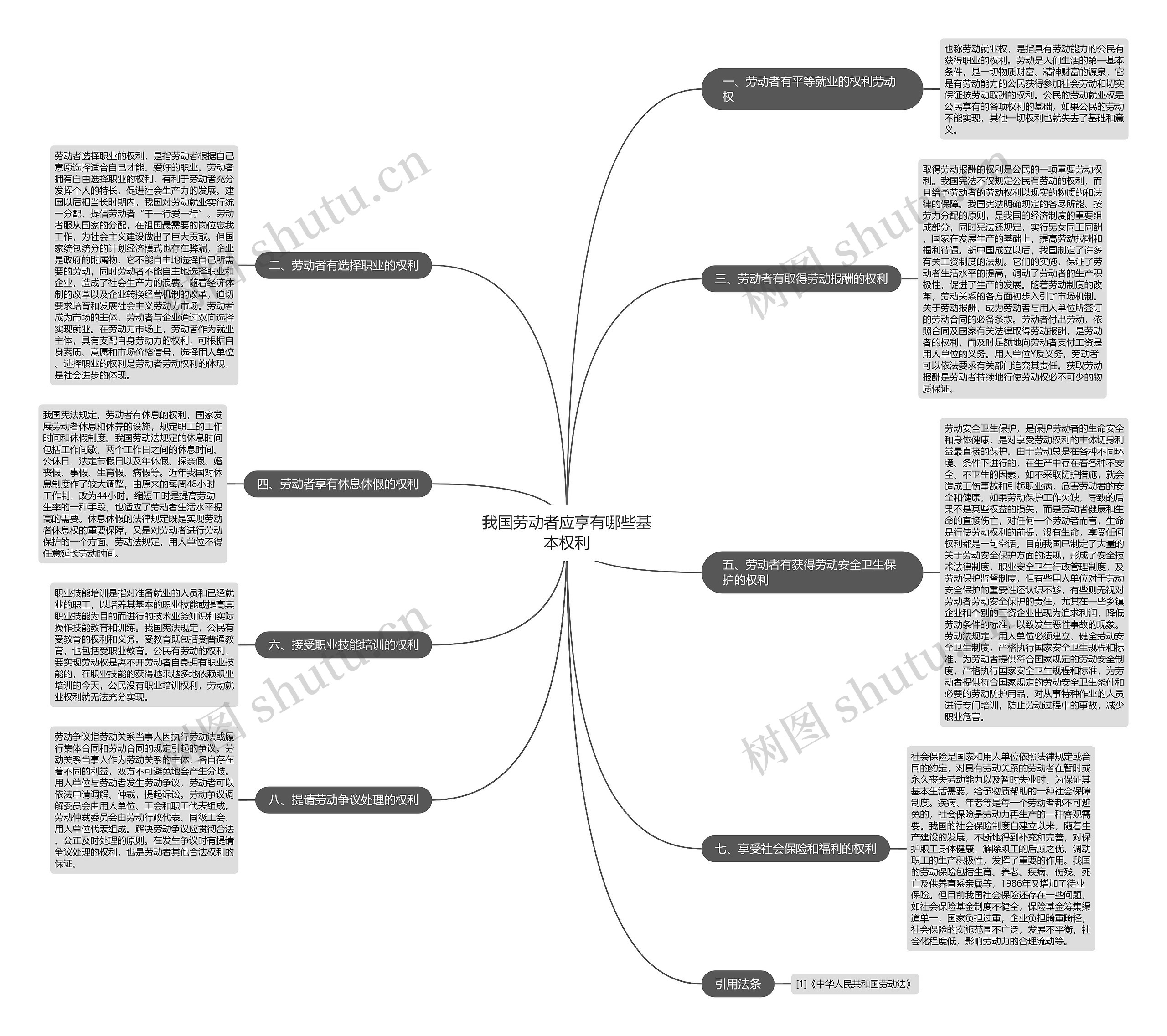 我国劳动者应享有哪些基本权利思维导图