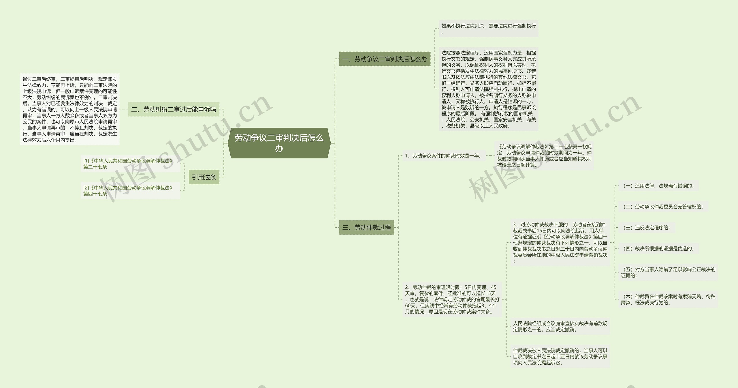 劳动争议二审判决后怎么办思维导图