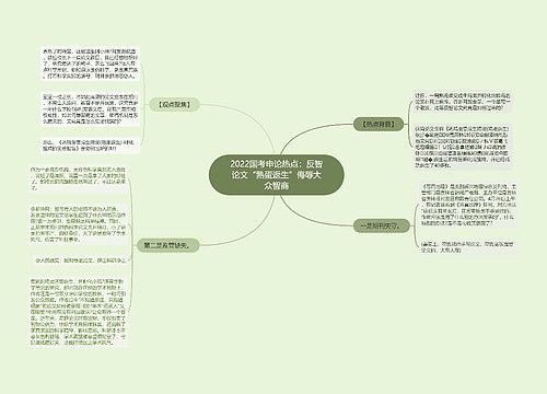 2022国考申论热点：反智论文“熟蛋返生”侮辱大众智商