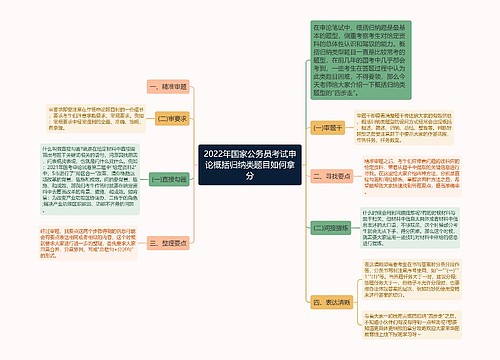 2022年国家公务员考试申论概括归纳类题目如何拿分