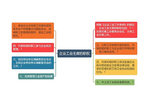 企业工会主席的职权