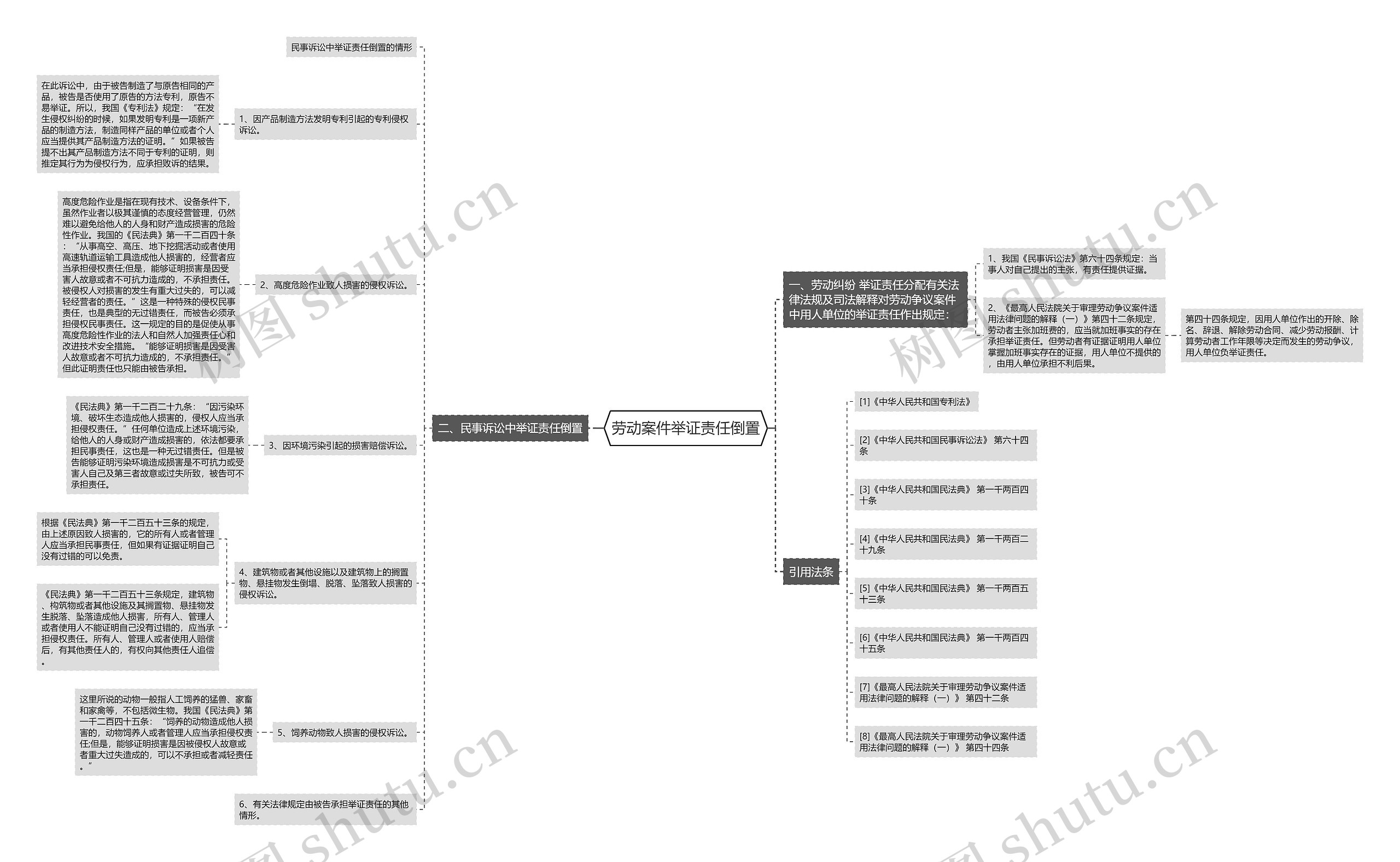 劳动案件举证责任倒置思维导图