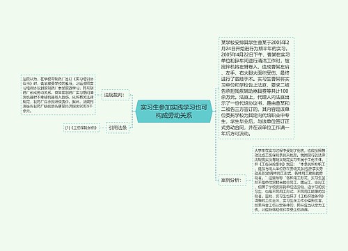 实习生参加实践学习也可构成劳动关系