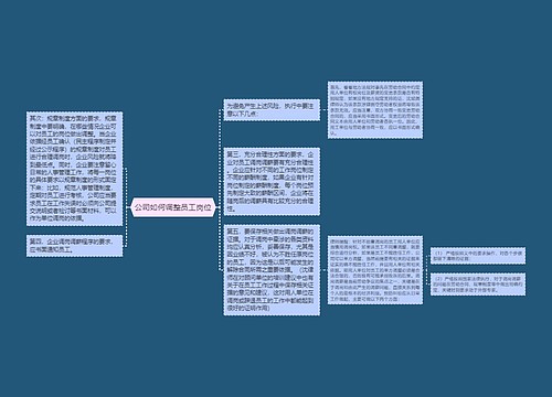 公司如何调整员工岗位