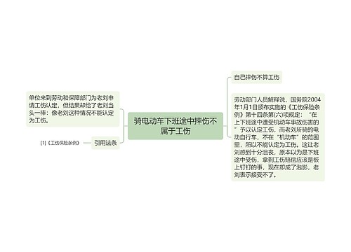 骑电动车下班途中摔伤不属于工伤