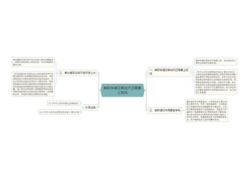 离职申请日期当天还需要上班吗