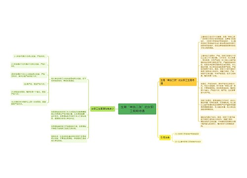 生育“单独二孩”的女职工假期待遇