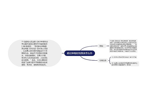 超过仲裁时效我该怎么办