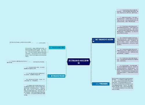 签订就业协议书的注意事项