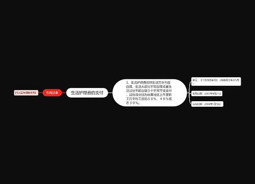 生活护理费的支付