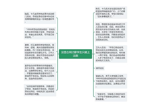 没签合同讨薪学生只能上法院