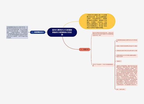 国考行测常识之行政强制措施和行政强制执行的区别